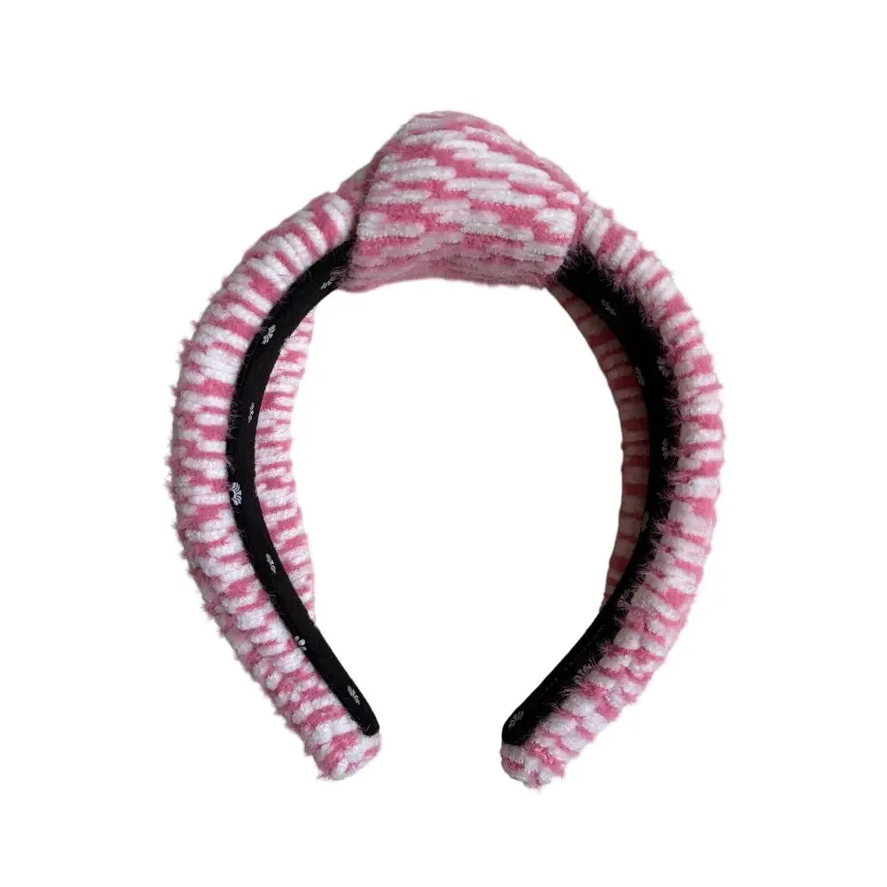 Lele Sadoughi Knit Knot Headband (Pink & White)